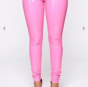 VINYL PANTS - PINK